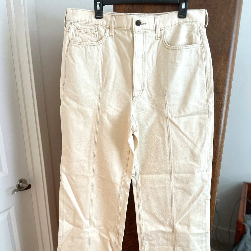 NEW Banana Republic Ultra High-Rise Straight Jean (Ecru)
